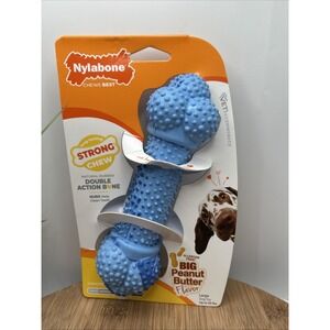 Nylabone Double Action Long Lasting Strong Chew Big Peanut Butter Allergen Free